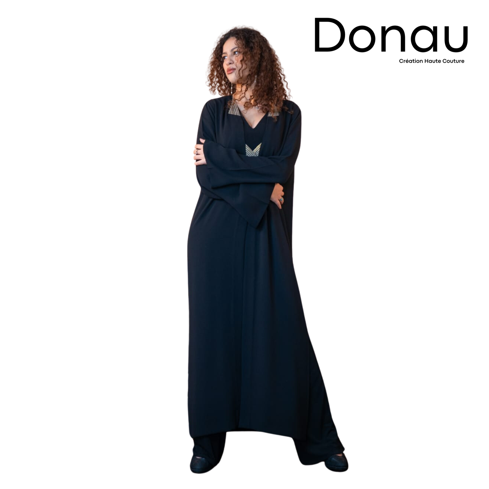 Nuit claire Cardigan long en crêpe lourd tombant