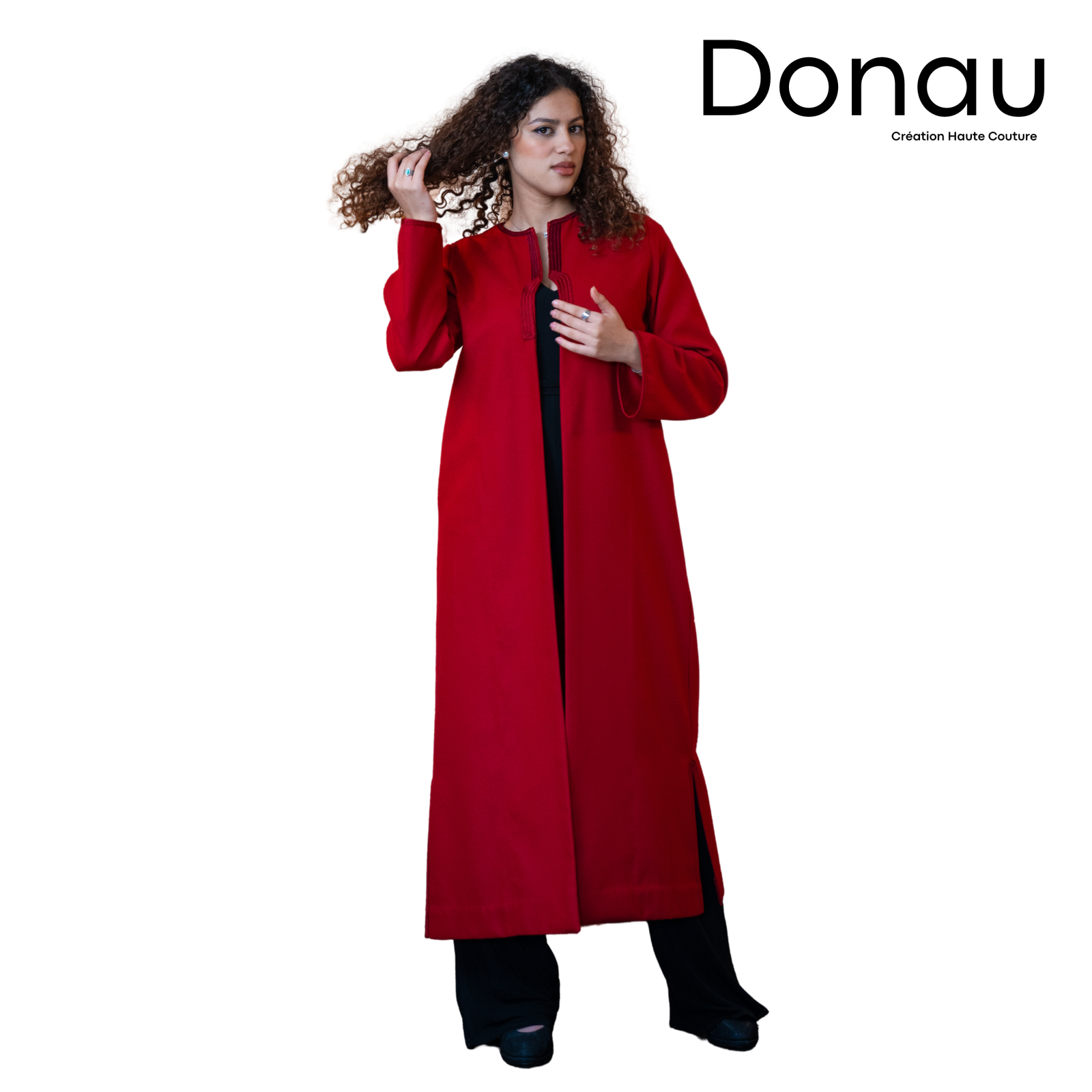 Passion Cardigan long en Lainage Mlifa rouge