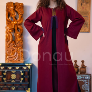 Alhambra Cardigan long en Mlifa bordeaux - Image 3