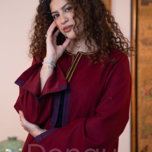 Alhambra Cardigan long en Mlifa bordeaux - Image 4