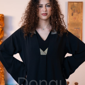 Nuit claire Cardigan long en crêpe lourd tombant - Image 5