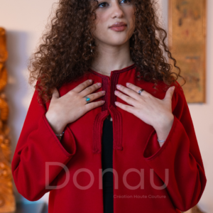 Passion Cardigan long en Lainage Mlifa rouge carmin - Image 6