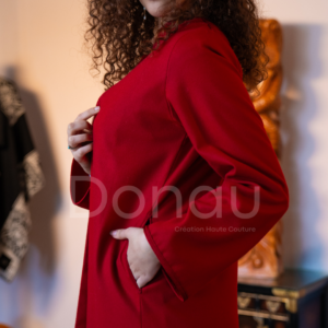 Passion Cardigan long en Lainage Mlifa rouge carmin - Image 3